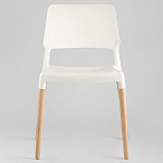 Пластиковый стул на ножках из массива бука Ferret White 4 шт варинант исполнения - 3 | Loft Concept в Екатеринбурге