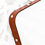 Зеркало прямоугольное в металлической раме с кожаной отделкой Loft in Reflection варинант исполнения - 4 | Loft Concept в Екатеринбурге