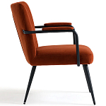 Кресло бархатное с подлокотниками на металлическом каркасе Oriel Retro Armchair варинант исполнения - 3 | Loft Concept в Екатеринбурге