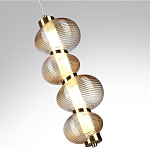 Подвесной светильник с 4-мя рифлеными стеклянными шарами Marcelh Light варинант исполнения - 9 | Loft Concept в Екатеринбурге