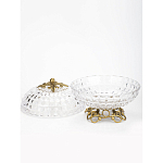 Конфетница из прозрачного рельефного стекла Eden Garden варинант исполнения - 4 | Loft Concept в Екатеринбурге