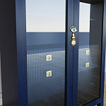 Дизайнерский шкаф витрина Elsa Dreams Blue с 4-мя ящиками варинант исполнения - 4 | Loft Concept в Екатеринбурге