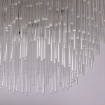 Люстра круглая с прозрачными стеклянными трубками Nembus варинант исполнения - 6 | Loft Concept в Екатеринбурге