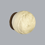 Настенно-потолочный светильник с плафоном в форме шара из алебастра Cryptocrystalline Stone варинант исполнения - 3 | Loft Concept в Екатеринбурге