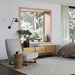 Приставной стол с отделкой из джута Juti D30 см варинант исполнения - 6 | Loft Concept в Екатеринбурге