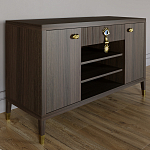 Комод-буфет Elsa Dreams Walnut с открытыми полками   варинант исполнения - 6 | Loft Concept в Екатеринбурге