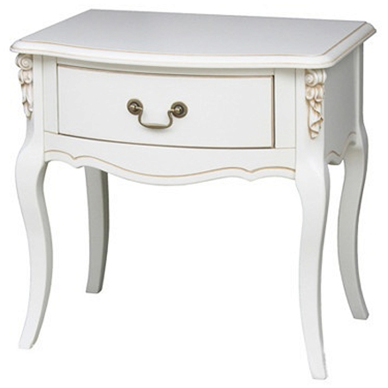 Прикроватная тумба в стиле прованс с ящиком Mireio Montmartre Provence Bedside Table Белый Прикроватная тумба в стиле прованс с ящиком Mireio Montmartre Provence Bedside Table Белый в Екатеринбурге | Loft Concept