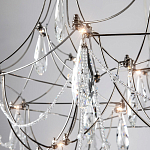 Люстра с каркасом из тонких металлических нитей и хрустальными подвесками Crystal Metal Threads Chandelier 60 варинант исполнения - 2 | Loft Concept в Екатеринбурге