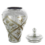 Ваза из стекла с крышкой и декоративными узорами Chinoiserie Ceramics варинант исполнения - 1 | Loft Concept в Екатеринбурге