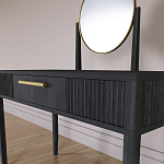 Туалетный Стол с зеркалом Primo Черный дуб варинант исполнения - 5 | Loft Concept в Екатеринбурге