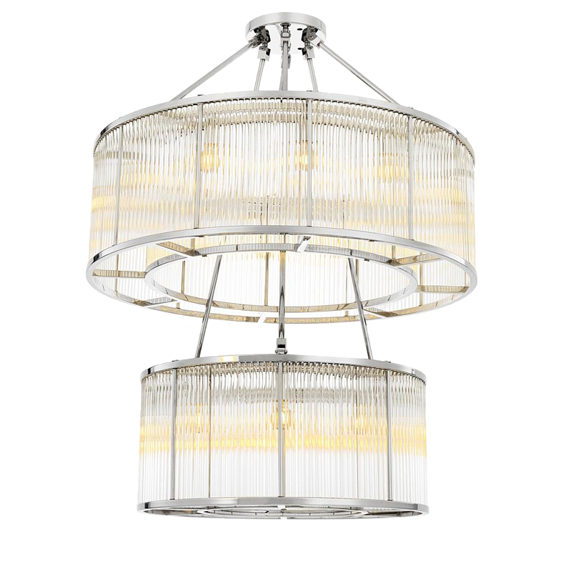 Люстра Chandelier Bernardi Nickel Никель Прозрачный в Екатеринбурге | Loft Concept 