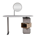 Консоль с зеркалом и  3-мя вращающимися ящиками Eloida варинант исполнения - 1 | Loft Concept в Екатеринбурге