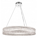 Люстра подвесная круглая из прозрачного хрусталя с корпусом из металла цвета хром Selfsufficient варинант исполнения - 5 | Loft Concept в Екатеринбурге