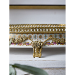 Чаша с цветочным орнаментом на бронзовых ножках Eden Garden варинант исполнения - 4 | Loft Concept в Екатеринбурге