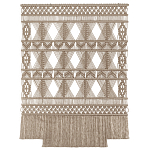 Панно на стену плетеное Макраме бежевый цвет  варинант исполнения - 13 | Loft Concept в Екатеринбурге