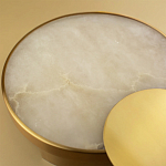 Бра в форме диска из бежевого алебастра Cryptocrystalline Stone варинант исполнения - 2 | Loft Concept в Екатеринбурге