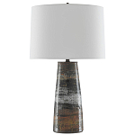 Настольная лампа с конусовидным тканевым абажуром Rock варинант исполнения - 1 | Loft Concept в Екатеринбурге