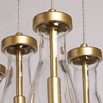 Люстра с 9-ю прозрачными стеклянными плафонами в форме капли Lucid Rain  варинант исполнения - 8 | Loft Concept в Екатеринбурге