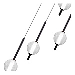 Люстра светодиодная каскадная с 4-мя сферическими стеклянными плафонами Splatter варинант исполнения - 4 | Loft Concept в Екатеринбурге