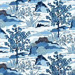 Ткань Blue landscape синий пейзах T3-89 варинант исполнения - 1 | Loft Concept в Екатеринбурге