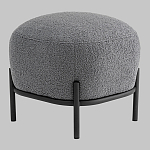Пуф Стоун букле Fluffy темно-серый варинант исполнения - 1 | Loft Concept в Екатеринбурге