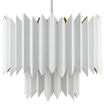 Люстра белая с гофрированным двойным абажуром Corrugated Double Lampshade варинант исполнения - 3 | Loft Concept в Екатеринбурге