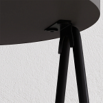 Стол приставной с 2-мя круглыми столешницами цвета антрацит ESSEL SIDE TABLE ANTHRACITE варинант исполнения - 1 | Loft Concept в Екатеринбурге