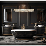 Люстра овальная с мозаичным хрустальным оформлением Sparks of Crystal варинант исполнения - 3 | Loft Concept в Екатеринбурге