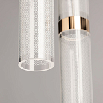 Люстра каскадная с прозрачными цилиндрическими плафонами Jenae Glass Tube Lighting варинант исполнения - 8 | Loft Concept в Екатеринбурге
