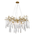 Люстра подвесная с прозрачными подвесками в форме капель Droplet Chandelier варинант исполнения - 3 | Loft Concept в Екатеринбурге