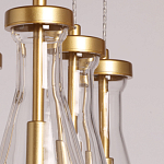 Люстра с 7-ю прозрачными плафонами из стекла в форме капли Lucid Rain  варинант исполнения - 9 | Loft Concept в Екатеринбурге