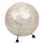 Настольная лампа из перламутра на металлическом каркасе Indonesian Egg варинант исполнения - 3 | Loft Concept в Екатеринбурге