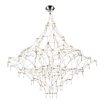 Люстра с тонким металлическим каркасом цвета хром Quasar варинант исполнения - 1 | Loft Concept в Екатеринбурге