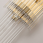 Бра с золотистым основанием и прозрачными трубками Nembus варинант исполнения - 3 | Loft Concept в Екатеринбурге