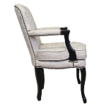 Кресло c растительным орнаментом Aubrey Classical Armchair beige jacquard варинант исполнения - 1 | Loft Concept в Екатеринбурге
