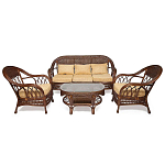 Комплект уличной мебели из ротанга Clara коричневый варинант исполнения - 1 | Loft Concept в Екатеринбурге