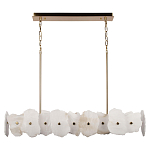 Люстра подвесная линейная с текстурированными мраморными элементами Marble square варинант исполнения - 1 | Loft Concept в Екатеринбурге