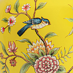 Настольная лампа желтая с изображением птиц Slip Away варинант исполнения - 6 | Loft Concept в Екатеринбурге