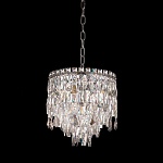 Люстра круглая с хрустальными подвесками на серебряном каркасе Roul Crystal Light варинант исполнения - 8 | Loft Concept в Екатеринбурге