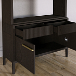 Стеллаж Primo с ящиками Темный орех варинант исполнения - 6 | Loft Concept в Екатеринбурге