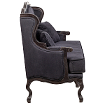 Диван двухместный George Grand Seating black velour варинант исполнения - 2 | Loft Concept в Екатеринбурге