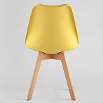 Стул с основой из пластика и мягким сиденьем Arvika Yellow варинант исполнения - 4 | Loft Concept в Екатеринбурге