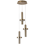 Каскадный светильник с 3-мя плафонами Flos Brass Metal Acrylic Trio Hanging Lamp варинант исполнения - 1 | Loft Concept в Екатеринбурге
