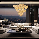 Люстра подвесная с квадратными плафонами из натурального камня Glowing Spheres варинант исполнения - 8 | Loft Concept в Екатеринбурге