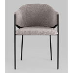 Стул Brace букле серый варинант исполнения - 4 | Loft Concept в Екатеринбурге