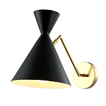 Бра черного цвета с конусообразным плафоном на золотом основании Loft Metal варинант исполнения - 2 | Loft Concept в Екатеринбурге