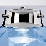 Настольная лампа с шарообразным прозрачным основанием из цветного переработанного стекла и белым цилиндрическим абажуром Elstead Lighting варинант исполнения - 8 | Loft Concept в Екатеринбурге