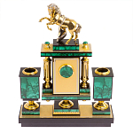 Настольный письменный набор из малахита с декором в виде лошади Leader Organizer варинант исполнения - 4 | Loft Concept в Екатеринбурге