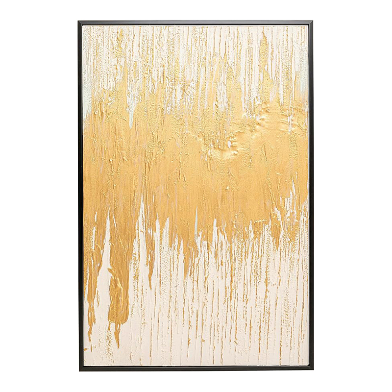 Картина Gold Abstract Глянцевое золото Бежевый в Екатеринбурге | Loft Concept 