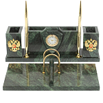 Настольный письменный набор из змеевика с подставкой под календарь Successful Leader варинант исполнения - 1 | Loft Concept в Екатеринбурге